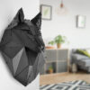 3D metal geometric shewolf head wall decor