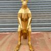 3D METAL GEOMETRIC KANGAROO STATUE
